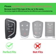 thumbnail image 2 of Key Fob Cover Compatible with Cadillac XT5 ATS CT5 CT6 XTS XT4 2017-2021 5 Button TPU Keychain Case Holder Protector,Black, 2 of 5