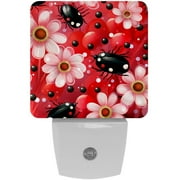 Seven-star ladybug LED Square Night Lights - Modern and Versatile Plug-in Lighting Solution for Any Room - Energy Efficient and Stylish Illumination