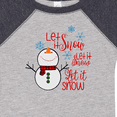 thumbnail image 4 of Inktastic Christmas Let it Snow Cute Snow Man with Snowflakes Boys or Girls Baby Bodysuit, 4 of 5