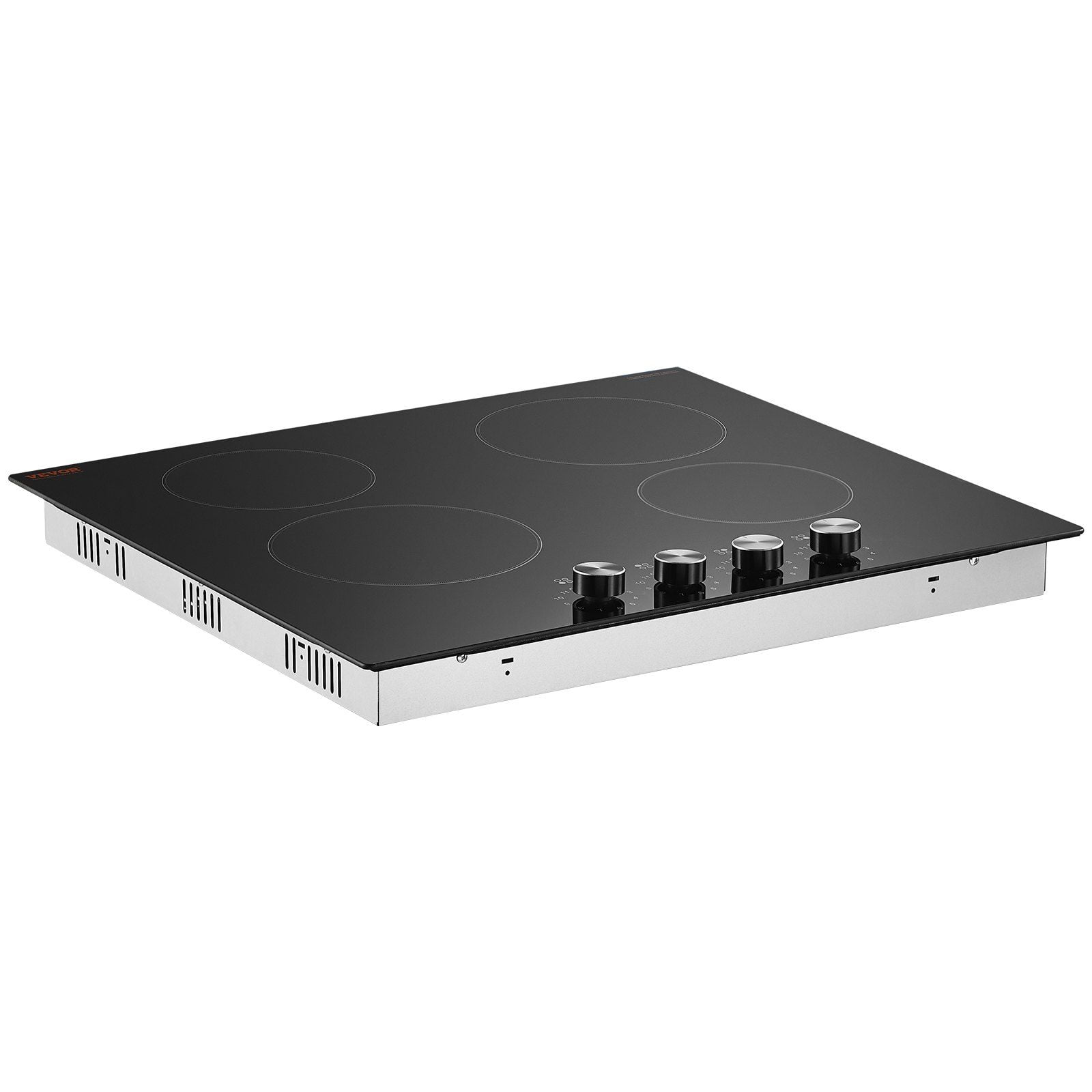 23.2 x 20.5 Inch Built-In Electric Ceramic Cooktop – 4 Burner Radiant Glass Stove Top, Easy-Clean Smooth Surface, 120V/240V Compatible for Modern Kitchens