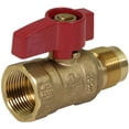 thumbnail image 1 of Midline Valve Boiler Drain Valve, with 1/4 Turn Butterfly T-Handle, 1/2 in. MIP Inlet x 3/4 in. MHT Outlet, Brass, Led-Free, 1 of 1