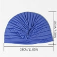 thumbnail image 2 of CXHEGBEJ Stretch Turbans Cap for Women Twisted Pleated Headwraps Head Beanies Hair Covers Chemo Head Coverings Sleeping Head Accessories Grey, 2 of 5