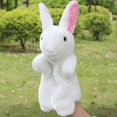 thumbnail image 1 of Lindo Animal de dibujos animados muñeca niños guante marioneta de mano conejo conejito de peluche juguetes para los dedos, 1 of 4