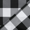 thumbnail image 3 of XWZO Short Kitchen Curtains 3 Pieces Set, Semi Sheer Light Filtering Checkered Tier and Valance Window Curtains Set, Black, 52W x 18L (1 Panel) + 26W x 24L (2 Panels), 3 of 7