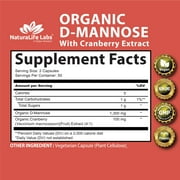 D-Mannose 1,300 mg with Cranberry Extract Fast-Acting, Flush Impurities, Urinary Tract Health- 100 Veggie Capsules