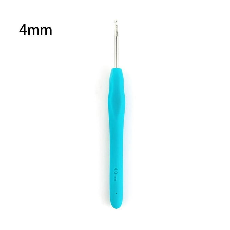  6.0mm and 6.5mm Crochet Hook，2pack Size Crochet Hook Aluminum  Soft Grip Rubber Handle Needles,Ergonomic Handle Crochet Hooks Set, Crochet  Needle for Beginners and Experienced Crochet Hooks Lovers