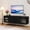 63in-Black, variant on HLR 63" Modern Wood TV Stand with 3D Flower Pattern for TV Up To 75", Entertainment Center with Storage, White