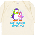 thumbnail image 4 of Inktastic My Nana Loves Me Cute Penguins Girls Long Sleeve Baby Bodysuit, 4 of 5