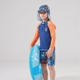 thumbnail image 2 of Boys Rashguard Swim 2 Piece Long Sleeve Rash Guard Swimwear UPF 50+ Sun Separates Swimming Surfing Size 3-4 Y, 2 of 9