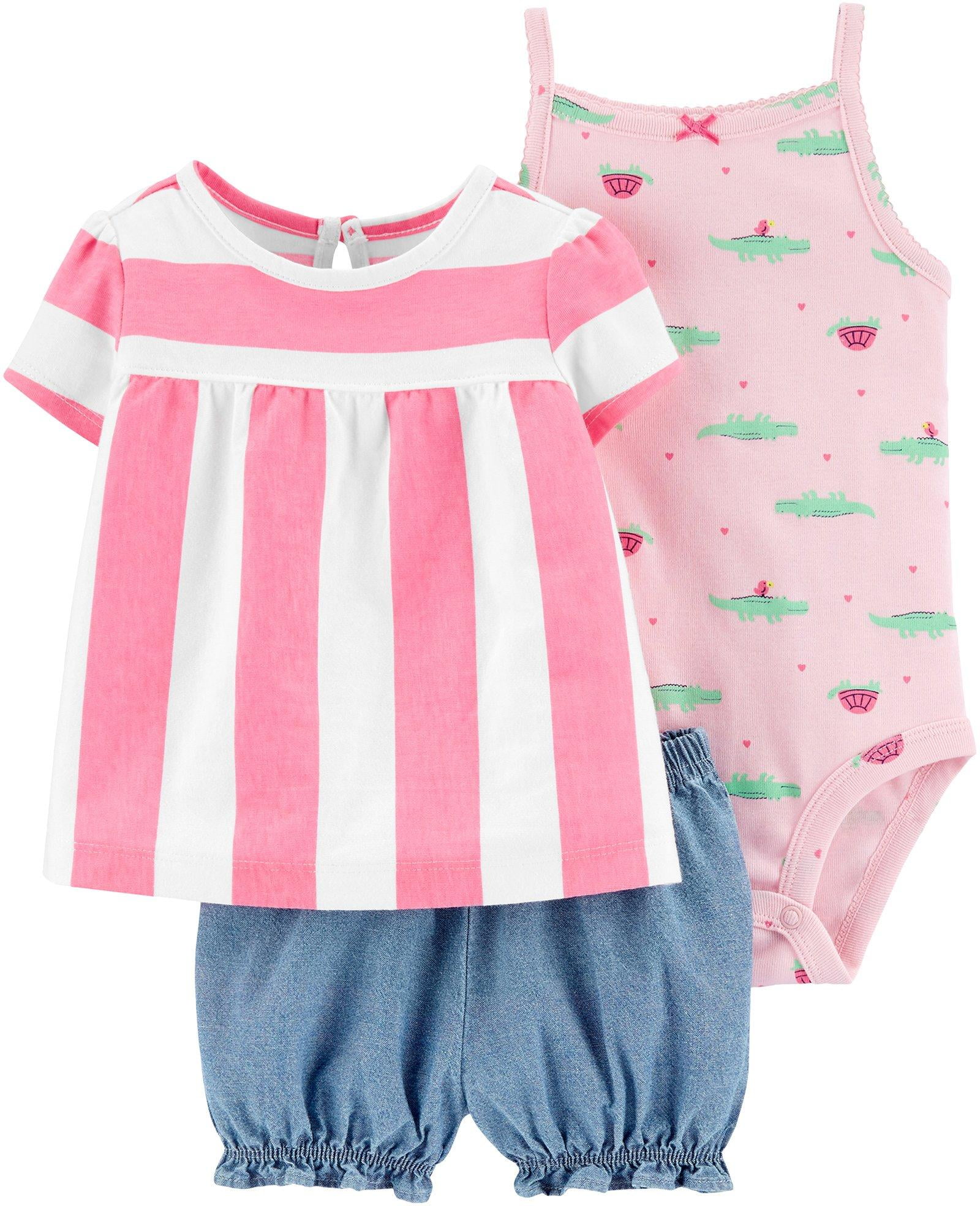 carters baby girl 3 piece set