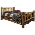 thumbnail image 3 of King Bed - Old World Moose Design - Log Bed - Durable Heirloom Quality - 94x80x47 in, 3 of 5