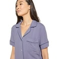 thumbnail image 3 of Eberjey Gisele - The Relaxed Short Pajama Set (Unisex, Delphinium/Nightshadow Blue, XL), 3 of 3