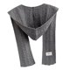 thumbnail image 3 of Bufanda con capucha, gorro suave, pasamontañas de invierno para caminar, acampar y patinar. gris, 3 of 9