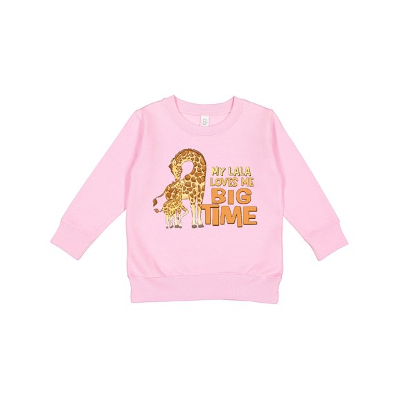 Inktastic My Lala Loves Me Big Time Giraffe Toddler Sweatshirt