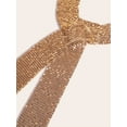 thumbnail image 4 of ZQUUVOU Womens Skinny Tie Scarf Sequins Metal Neck Tie Scarf Tie Shawl Glitter Long Evening Party Neckerchief Choker Gold, 4 of 5
