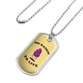 thumbnail image 2 of No Raisin To Live Reason Funny Humor Military Dog Tag Pendant Necklace with Chain, 2 of 5