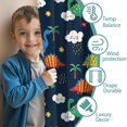 thumbnail image 3 of Blackout Kids Curtains,DarkBlue Dinosaurs Clouds Rainbows Pattern Childrens Insulated Curtains Set Of 2,Bedroom Essentials,Toddler Room Decor 42"x54", 3 of 5