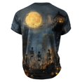 thumbnail image 6 of Trgacdwlo Funny Pumpkin Ghost Mens Halloween Shirts Crew Neck Men's Short Sleeve Shirts Vintage Ghost Pattern Men Graphic T Shirts, 6 of 6