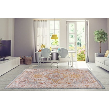 Ladole Rugs Gracie Traditional Design Durable Indoor Area Rug Carpet In Beige Teal 3 11 X 5 7 Walmart Canada