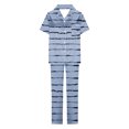 thumbnail image 5 of Kaemgyyd Women Pajama Sets Two Piece Nightwear Soft Short Sleeve Sleepwear Button down Tops with Long Pants Pj Lounge Sets, 5 of 5
