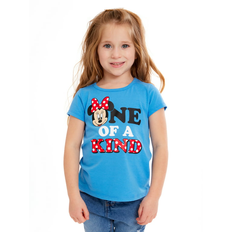 Disney Stitch Toddler Girls Short Sleeve Fashion Tee, 4-Pack, Sizes 2T-5T