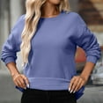 thumbnail image 4 of Yievot Oversized Crewneck Sweatshirt Women Long Sleeve Pullover Tops with Pockets, 4 of 7