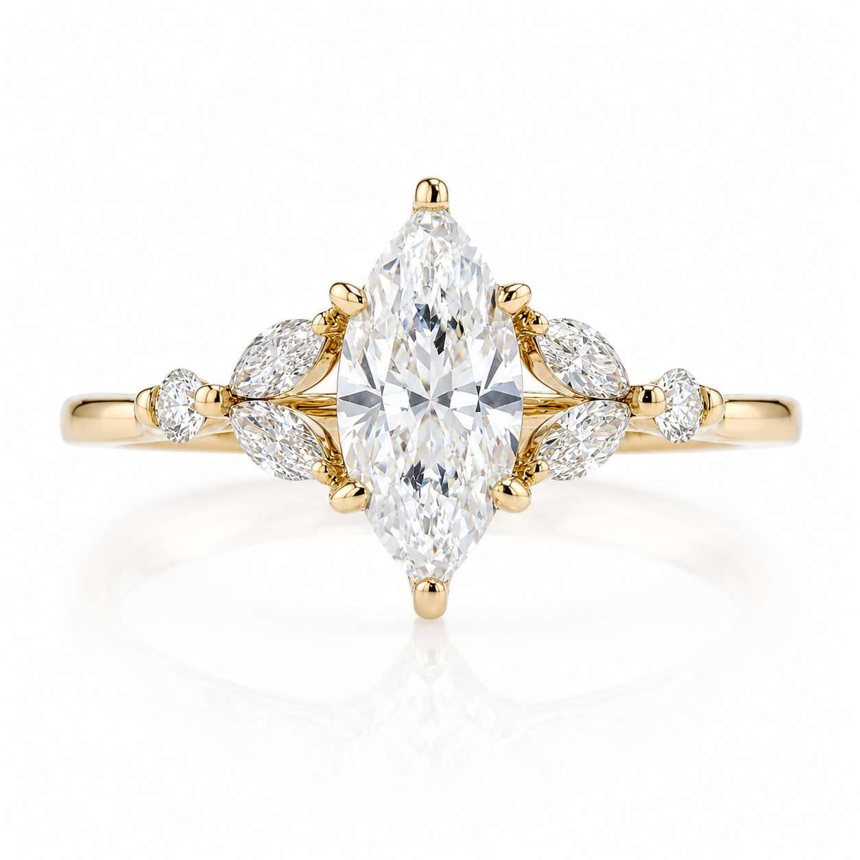 vylahjewellery Marquise Diamond Cut Moissanite Engagement Ring Vintage Promise Anniversary Bridal Jewelry Elegant Gift Classic Wedding Ring for Her