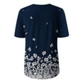 thumbnail image 5 of DYMADE Women Round Neck Loose Print Casual Short Sleeve T-Shirt Top, 5 of 5