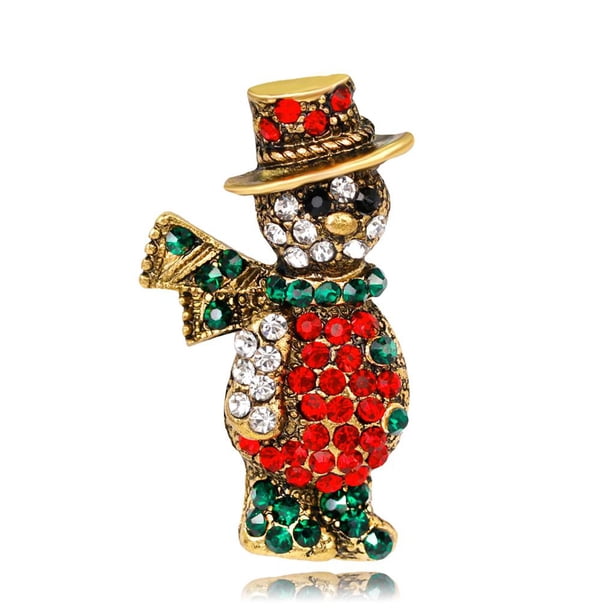 Yuarrent Decorado Árbol de Navidad Botas de Papá Noel Muñeco de nieve Campana Broche Bufanda Collar Solapa Broche de Navidad Regalo de niña Kits de decoración para fiestas No.59 Yuarrent JR0793-59
