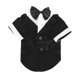 thumbnail image 1 of Traje para perro pequeño para mascotas, camisa con cuello de pajarita para mascotas, ropa elegante para bodas, fiestas y eventos, color negro M, 1 of 5