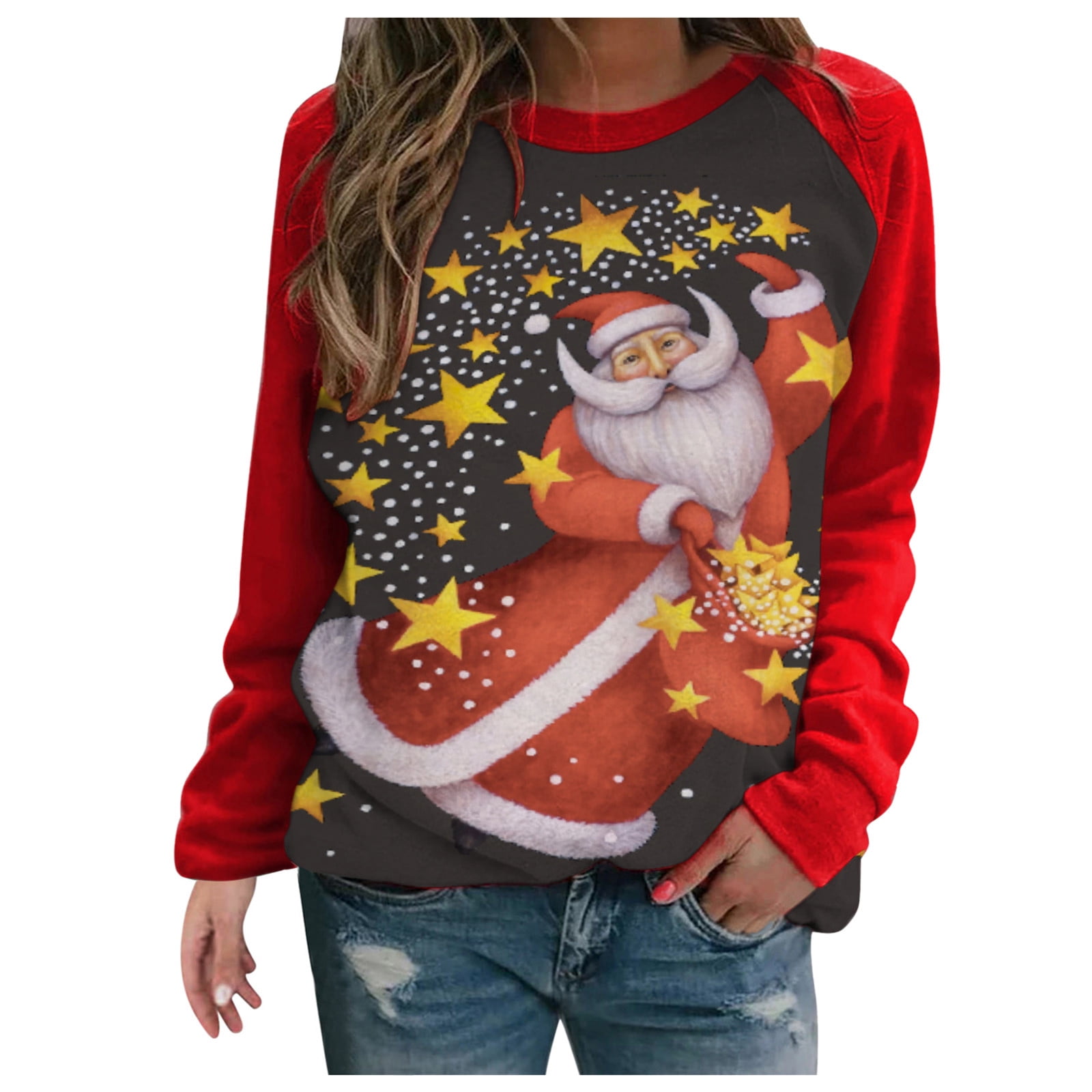 Long Sleeve Shirts 2022 Woman Crewneck 