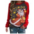 thumbnail image 1 of Gibobby Sudaderas Colla para mujer Sudadera de manga larga O cosido de cuello Pullover Blouse (Multicolor, XL), 1 of 5