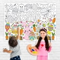 thumbnail image 4 of LEWEEN Easter Coloring Poster Tablecloth 43x31 Inch, Kids Crafts School Activities Party Decorations, Safe Sturdy Kraft Paper Coloring Fun For Easter Celebrations, 4 of 7