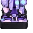 thumbnail image 4 of Asiento elevador de respaldo alto para automóvil, portátil, de polietileno, convertible, para bebés pequeños, color morado, 4 of 5