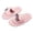 Pink, variant on GPOECD Girls Slippers Kids Open Toe Cute Floral Decorated Warm Soft Non Indoor for Toddlers Multiple Colors Fuzzy Slippers Cozy Home Wear