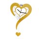 thumbnail image 2 of Reloj de pared con forma de corazón, multiusos, elegante, decorativo, silencioso, para colgar en la pared. Oro, 2 of 9