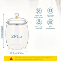 2-Pack Clear Airtight Plastic Candy Jars with Lids – Snack Buffet Containers, Cookie & Treat Storage Jars for Wedding Candy Table, Kitchen, Home & Bar Décor
