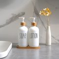 thumbnail image 2 of Soap Dispenser Bathroom Set- Hand and Lotion Soap Dispenser Set for Black Bathroom Decor,16 Oz Hand Soap Dispenser for Bathroom, Bathroom Accessories-White, 2 of 7