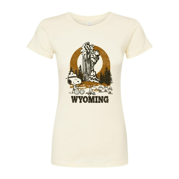 Peanuts - Snoopy Wyoming - Juniors Fitted Graphic T-Shirt