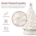 thumbnail image 3 of Best Choice Products 24in X-Large Pre-Lit Ceramic Christmas Tree Decor w/ 74 Warm White Bulbs, LED Light - White, 3 of 8