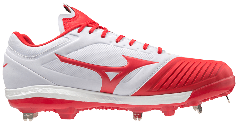 red mizuno softball cleats