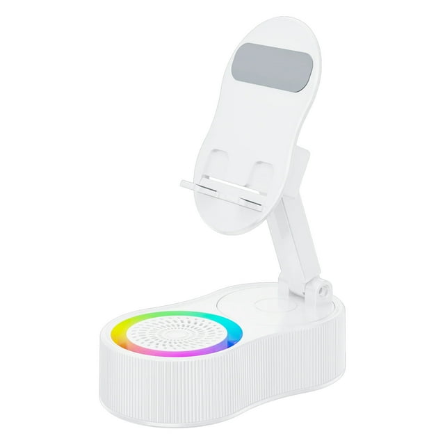 Support de Haut-Parleur Sans Paire et de Chargement, Support Pliable pour Téléphone Cellulaire avec Haut-Parleur et Banque d'Alimentation pour la Maison et l'Extérieur