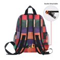 thumbnail image 5 of FORMRS School Backpack with Front Zippered Pocket 12" Student Travel Daypack, Red and Purple Plaid Pattern, 5 of 6