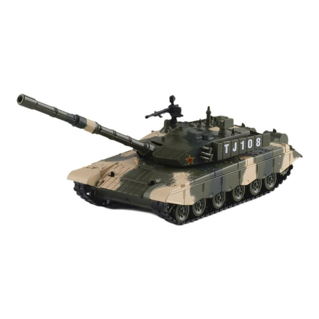 Modelo de tanque, juguetes de vehículos 1:32, decoración de mesa, torreta giratoria, tanque de juguete realista para niños, niñas, adultos y niños, Verde