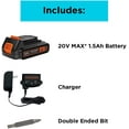thumbnail image 5 of BLACK+DECKER 20V Cordless 3/8 in Drill Driver, 1.5Ah, Battery and Charger Included, 5 of 18