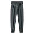 thumbnail image 4 of StSilkitty Men's Quick Dry Sweatpants Solid Color Elastic Waist Drawstring Tapered Workout Joggers Athletic Running Trousers, 4 of 6
