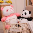 thumbnail image 4 of Muñeco de peluche de Panda en blanco y negro para niños, muñeco suave con bolsa pequeña, de alta calidad, 4 of 5