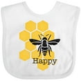 thumbnail image 3 of Inktastic Honeycomb Bee Happy Boys or Girls Baby Bib, 3 of 4