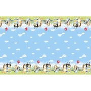 Bluey Rectangular Plastic Table Cover, 54 x 84 - Short Fold