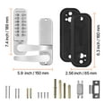 thumbnail image 5 of KFFKFF Non-Electronic Keyless Door Entry System, 14-Key Mechanism Door Security, Manual Keypad Lock with Handle, Stainless Steel Water-Resistant Keyless Entry for Gate, Suitable for Residential, 5 of 9